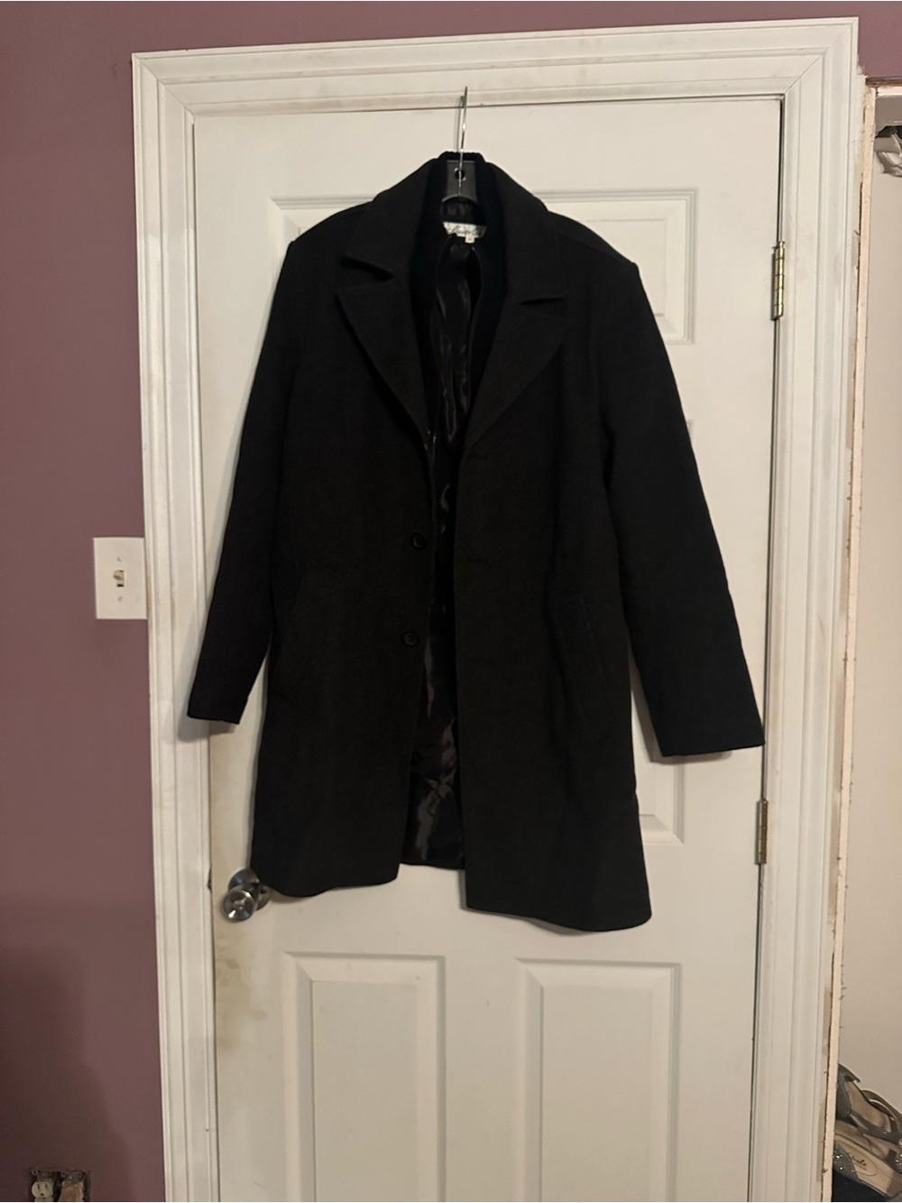 Kenneth Cole New York Black Women's Trench Coat